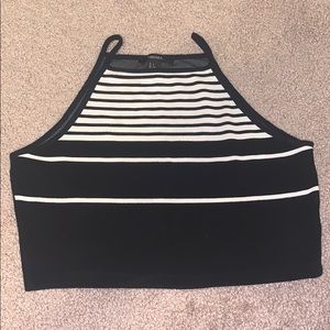 Striped Razorback crop top